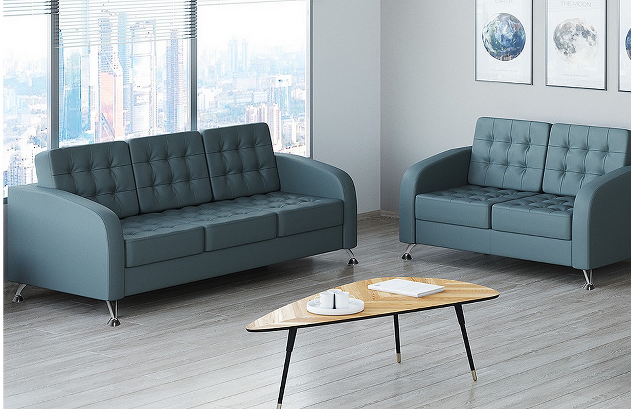 Кожаный офисный диван Рольф - вид 7